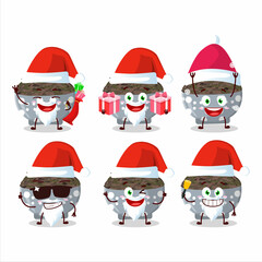 Santa Claus emoticons with dark wild rice cartoon character