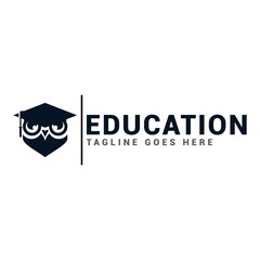 Educational logo simple icon template. Simple logo education by depicting intelligence and insight.