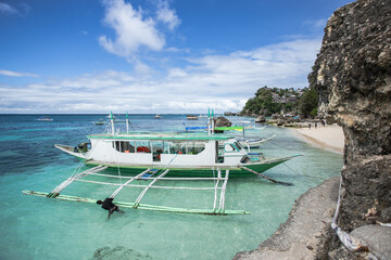 Typical boat on the beach in Philippines