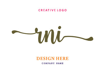 RNI lettering logo is simple, easy to understand and authoritative
