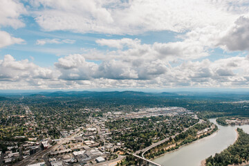 Fototapeta na wymiar Aerial photography of Portland, Oregon.