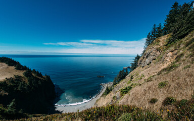 View of the Pacific Ocean on the Oregon Coast.