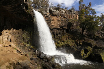 waterfall in the mountains