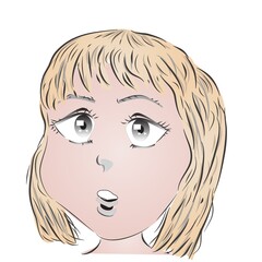 Cute Girl Cartoon Character Illustration