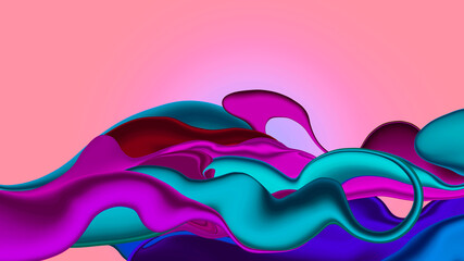 Digital painting design illustration, Gradient colorful abstract  background,