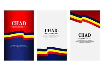 Happy independence day of Chad. template, background. Vector illustration