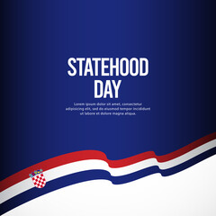Happy independence day of Croatia. template, background. Vector illustration