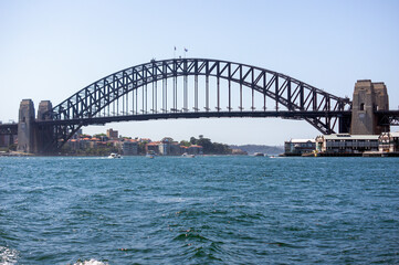 Obraz premium View of Sydney Harbour Bridge from water, Sydney, NSW, Australia