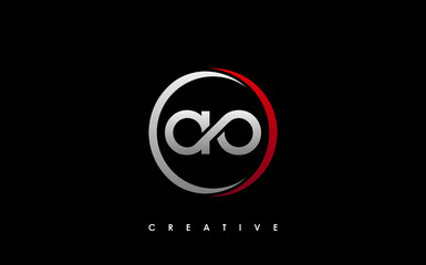 Obraz premium AO Letter Initial Logo Design Template Vector Illustration