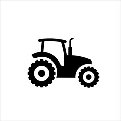 Isolated silhouette tractor icon vector 