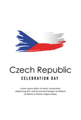 Happy independence day of Czech Republic. template, background. Vector illustration