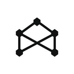 hexagon abstract pasted with small hexagons