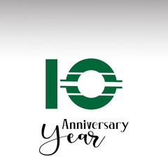 10 Year Anniversary Vector Template Design Illustration