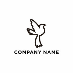 beautiful bird logo template Stock Vector