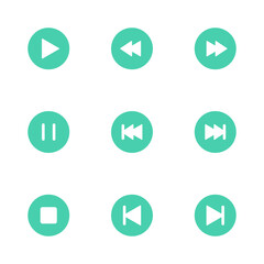 Simple UI Button Icons Set in EPS 10