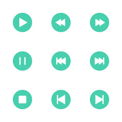 Simple UI Button Icons Set in EPS 10