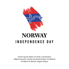 Happy independence day of Norway . template, background. Vector illustration