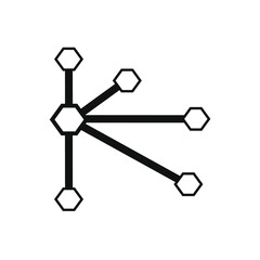a collection of small hexagons connected by lines
