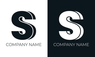 Initial letter s logo vector design template. Creative modern trendy s typography and black colors.