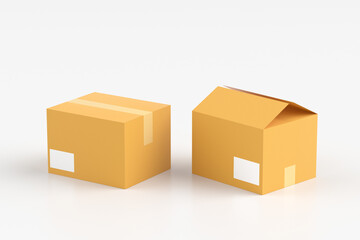 3d rendering transport carton picture