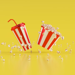 3d rendering films and television concept