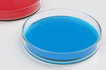 3d rendering laboratory  science dish