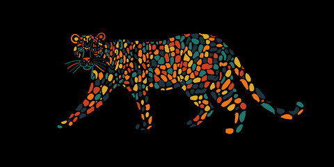 Big Wild Cat Art. Spotted Color for your design © Kudryashka