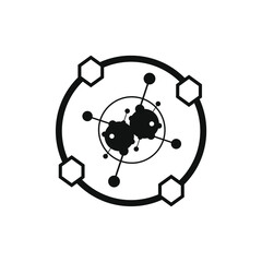 molecules in a circle with four hexagons attached