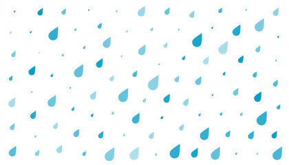 blue rain drops on white background - obrazy, fototapety, plakaty