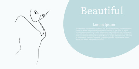 Surreal Faces Continuous line, drawing of set faces and hairstyle, fashion concept, woman beauty minimalist, vector illustration pretty sexy. Contemporary portrait