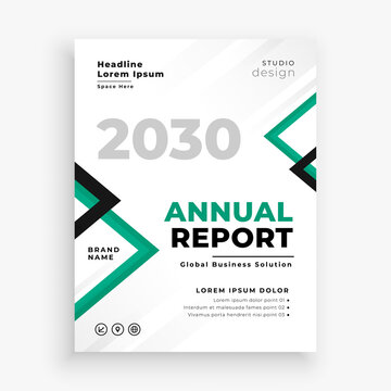 modern business annual report flyer template
