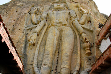 mulbekh chamba buddha statue in mulbekh monastery ladakh India