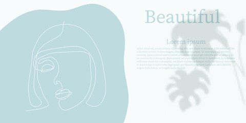 Surreal Faces Continuous line, drawing of set faces and hairstyle, fashion concept, woman beauty minimalist, vector illustration pretty sexy. Contemporary portrait