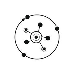 a molecule in a circle attached to a small circle