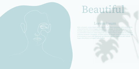 Surreal Faces Continuous line, drawing of set faces and hairstyle, fashion concept, woman beauty minimalist, vector illustration pretty sexy. Contemporary portrait