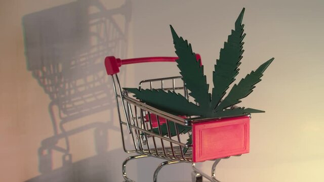 marijuana weed shopping cart 