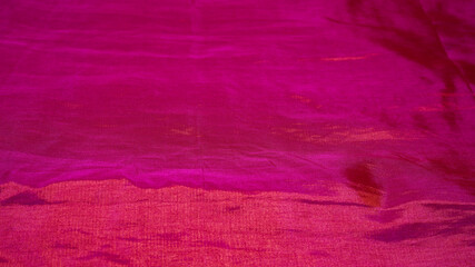 Pink texture of an Indian saree - obrazy, fototapety, plakaty