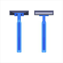 Flat vector razor isolated on white background