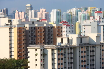 Fototapeta na wymiar HDB public housing apartments in Singapore, Asia