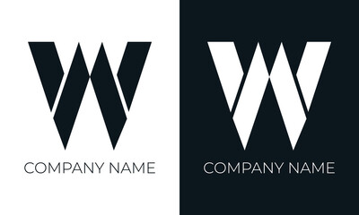 Initial letter w logo vector design template. Creative modern trendy w typography and black colors.