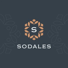 Fototapeta premium Premium monogram letter S initials logo. Universal symbol icon design. Luxury abc leaf logotype.