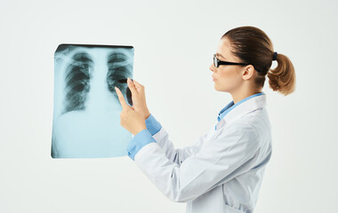 radiologist examination Professional light background