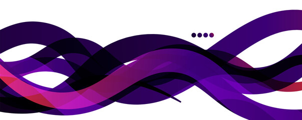 Abstract background - transparent overlapping wavy lines on white pattern. Vector Illustration For Wallpaper, Banner, Background, Landing Page