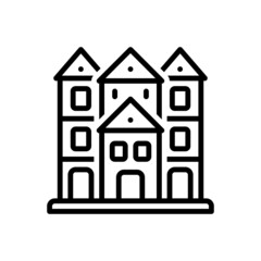 Black line icon for victorian