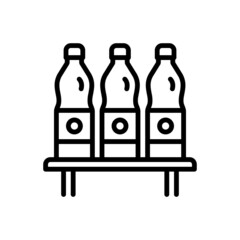 Black line icon for adjusted