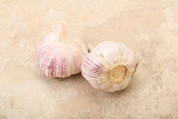 Fresh ripe and tasty garlic