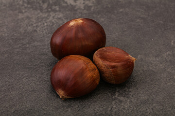 Organic natural sweet Chestnut heap