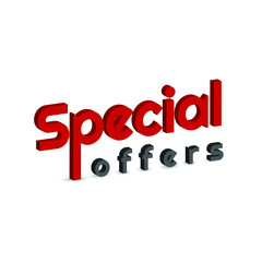 special offer, 3D, 3D text, banner, template, design, Big sale special offer. end of season special offer banner. Vector illustration, EPS