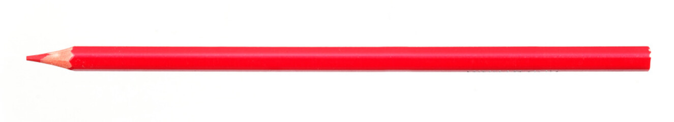 Red pencil isolated on a white background