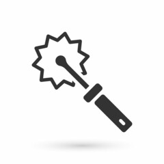 Grey Cutter roll for honey icon isolated on white background. Tool of the beekeeper. Vector